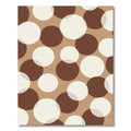 Brown Cream Large Circles Pattern Rug