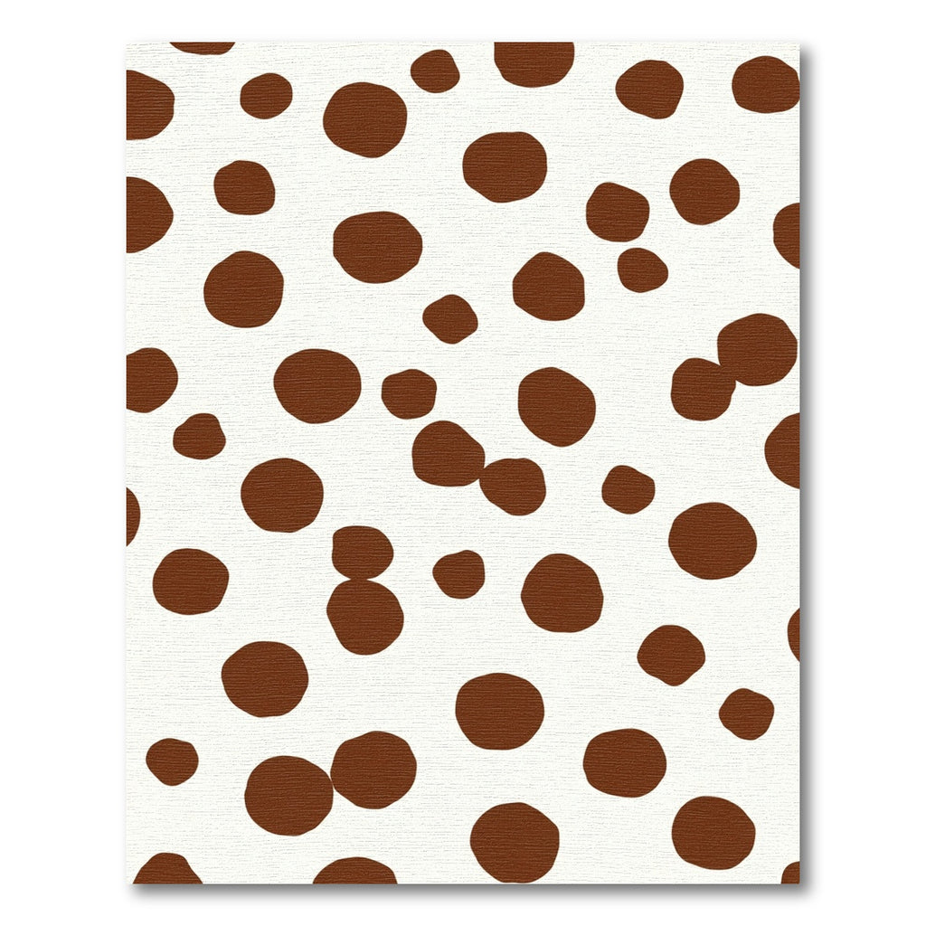 Classic Dot Pattern Cream Brown Rug