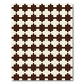 Dark Beige Geometric Cross Shape Repeat Rug