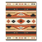 Geometric Tribal Diamond Stripes Rug