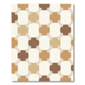 Retro Terracotta Oval Links Rug