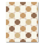 Retro Terracotta Oval Links Rug