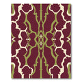 Rich Burgundy Abstract Organic Flow Rug