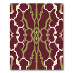 Rich Burgundy Abstract Organic Flow Rug