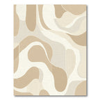 Earthy Beige Organic Abstract Swirl Rug