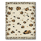 Cream Leopard Spot Border Rug