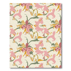 Pink Abstract Floral Arrangement Rug