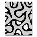 Modern Gray Black Organic Swirl Rug