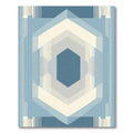 Geometric Sapphire Hexagon Layered Rug