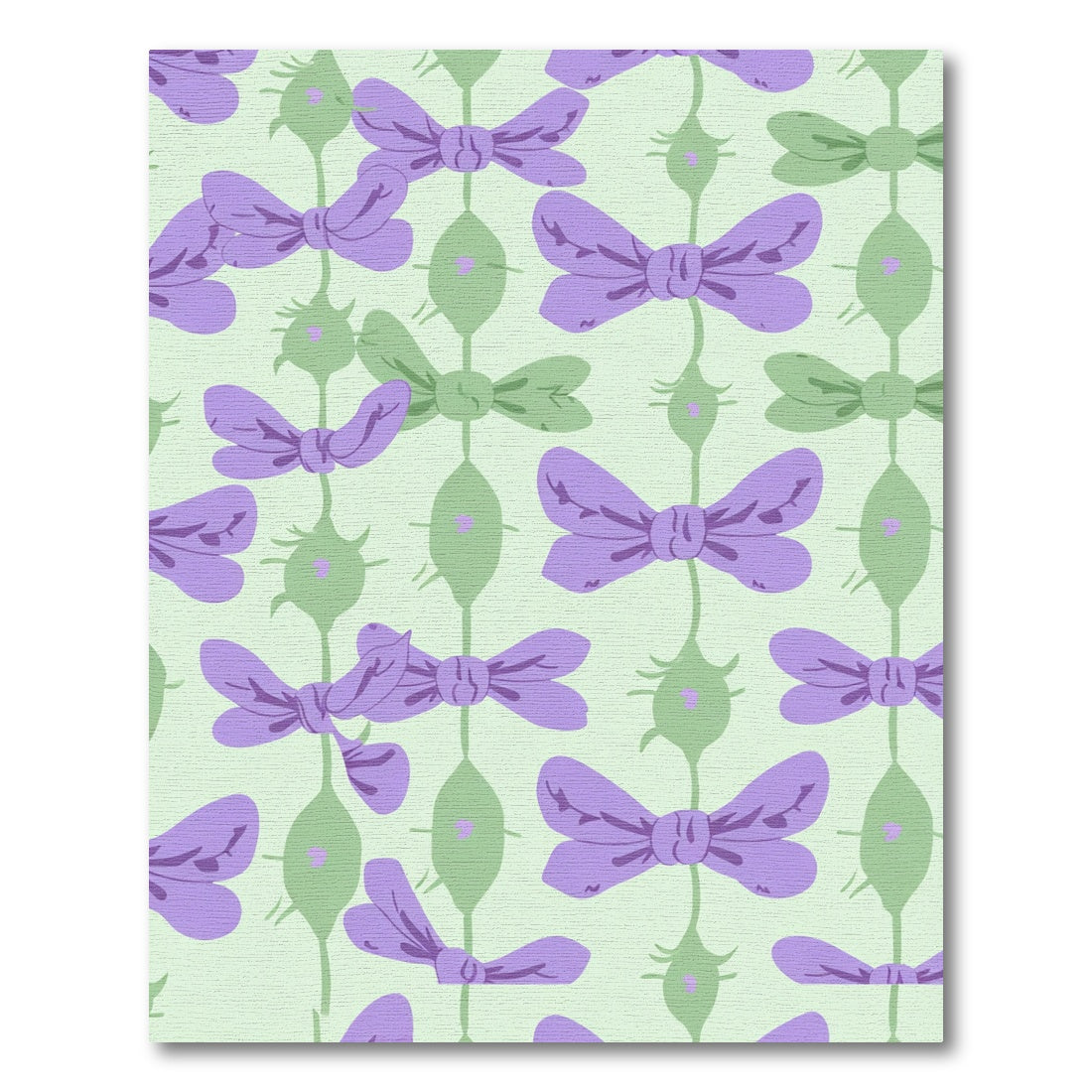 Lilac Purple Bow Green Chain Rug