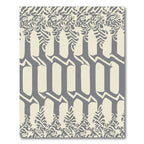 Gray and Cream Gothic Arch Stripe Rug