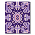 Ornate Amethyst Floral Tile Rug