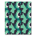 Teal Abstract Camo Swirl Rug