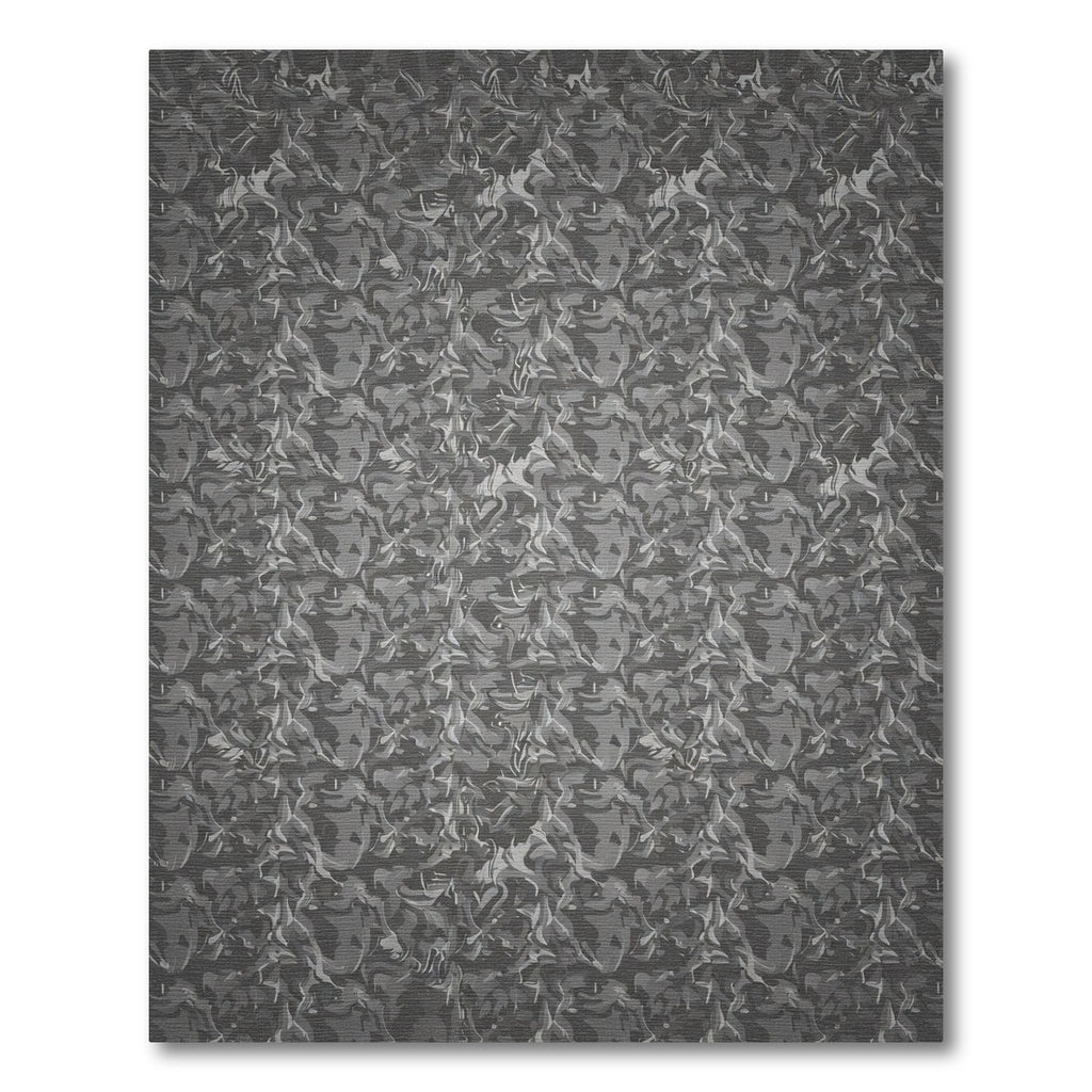 Monochromatic Abstract Floral Repeat Rug