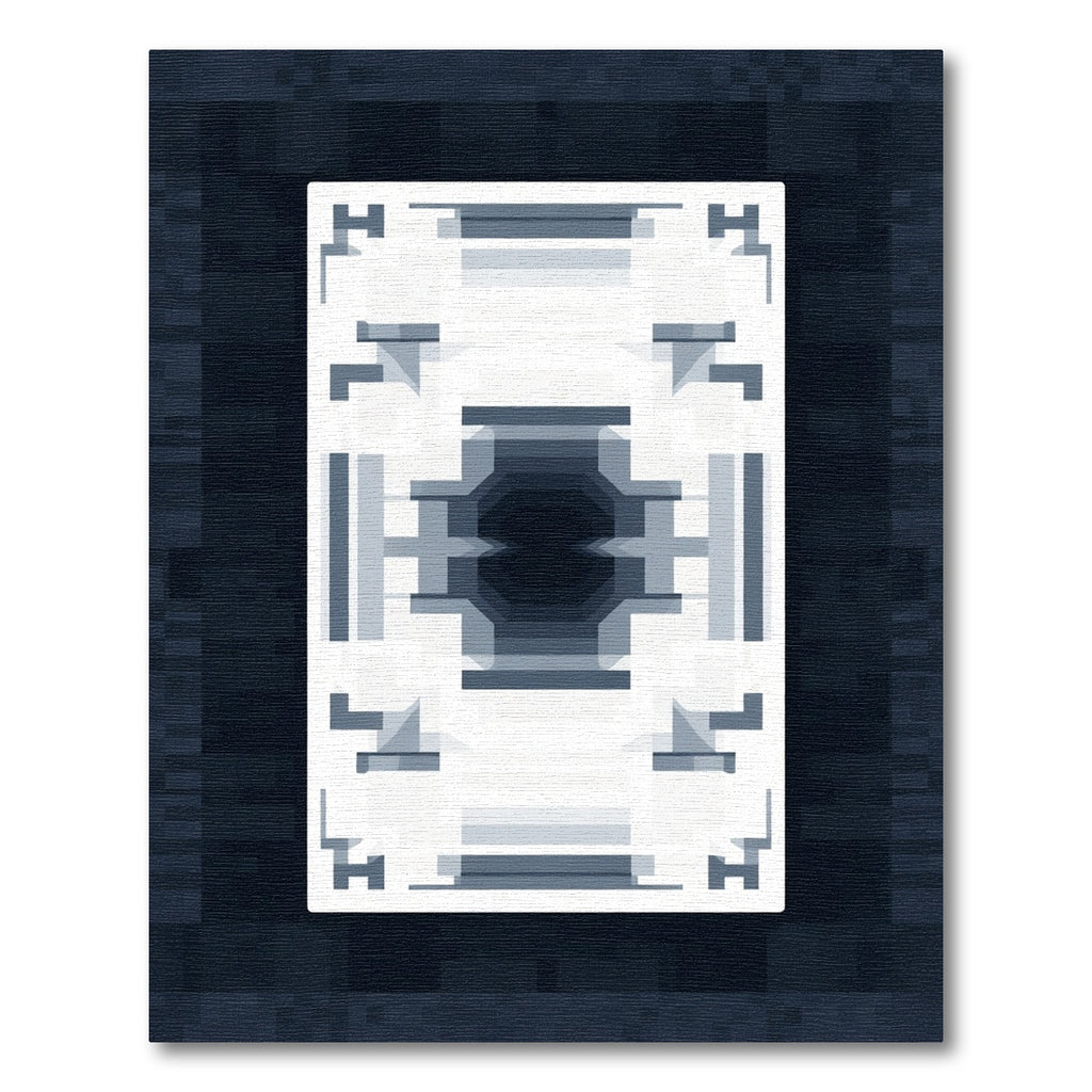 Monochromatic Geometric Mirror Image Rug