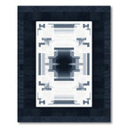 Monochromatic Geometric Mirror Image Rug