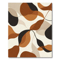 Organic Terracotta and Black Swirl Rug