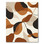 Organic Terracotta and Black Swirl Rug