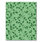 Earthy Green Vine Leaf Texture Rug
