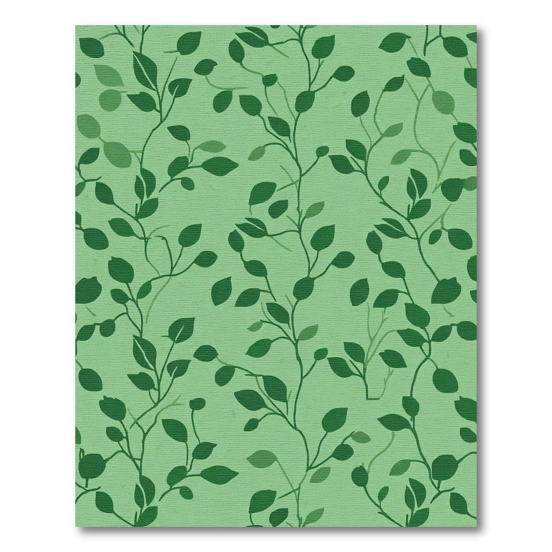 Earthy Green Vine Leaf Texture Rug
