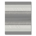 Gray and White Linear Stripe Rug