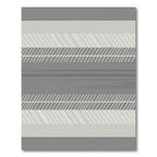 Gray and White Linear Stripe Rug