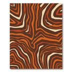 Warm Tiger Stripe Swirl Rug