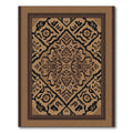 Rustic Earth Tones Abstract Medallion Rug