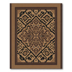 Rustic Earth Tones Abstract Medallion Rug