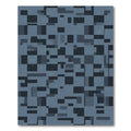 Abstract Blue Gray Geometric Layout Rug