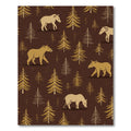 Golden Forest Animals Trees Rug