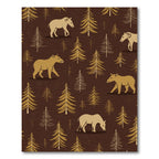 Golden Forest Animals Trees Rug