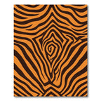Bold Orange Black Zebra Stripes Rug
