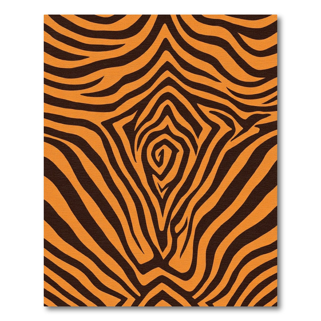 Bold Orange Black Zebra Stripes Rug