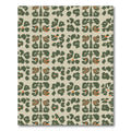 Khaki Green Abstract Animal Spots Rug