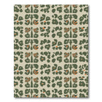 Khaki Green Abstract Animal Spots Rug