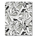 Monochrome Abstract Flow Organic Shapes Rug