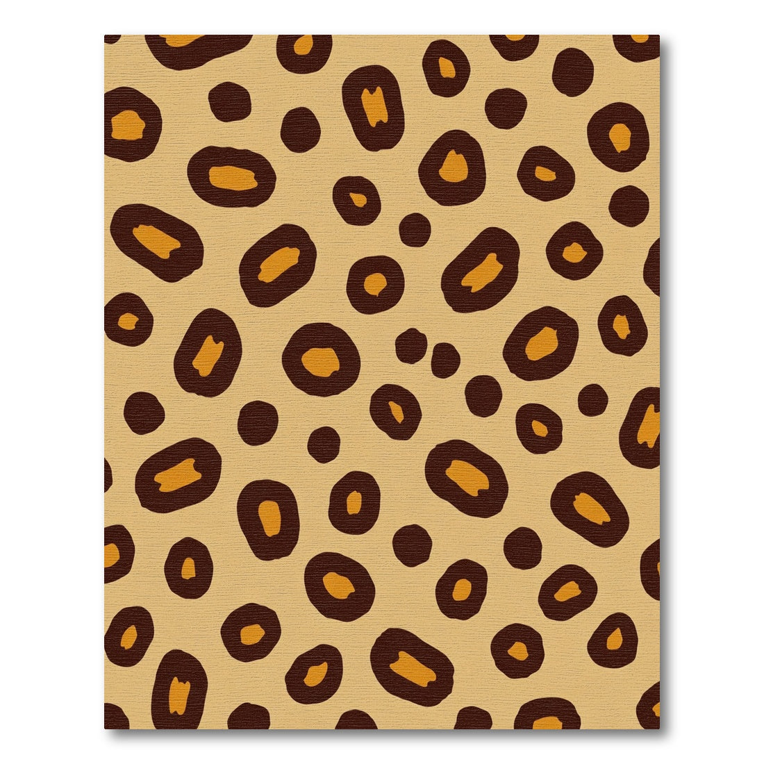 Modern Tan Leopard Spot Rug