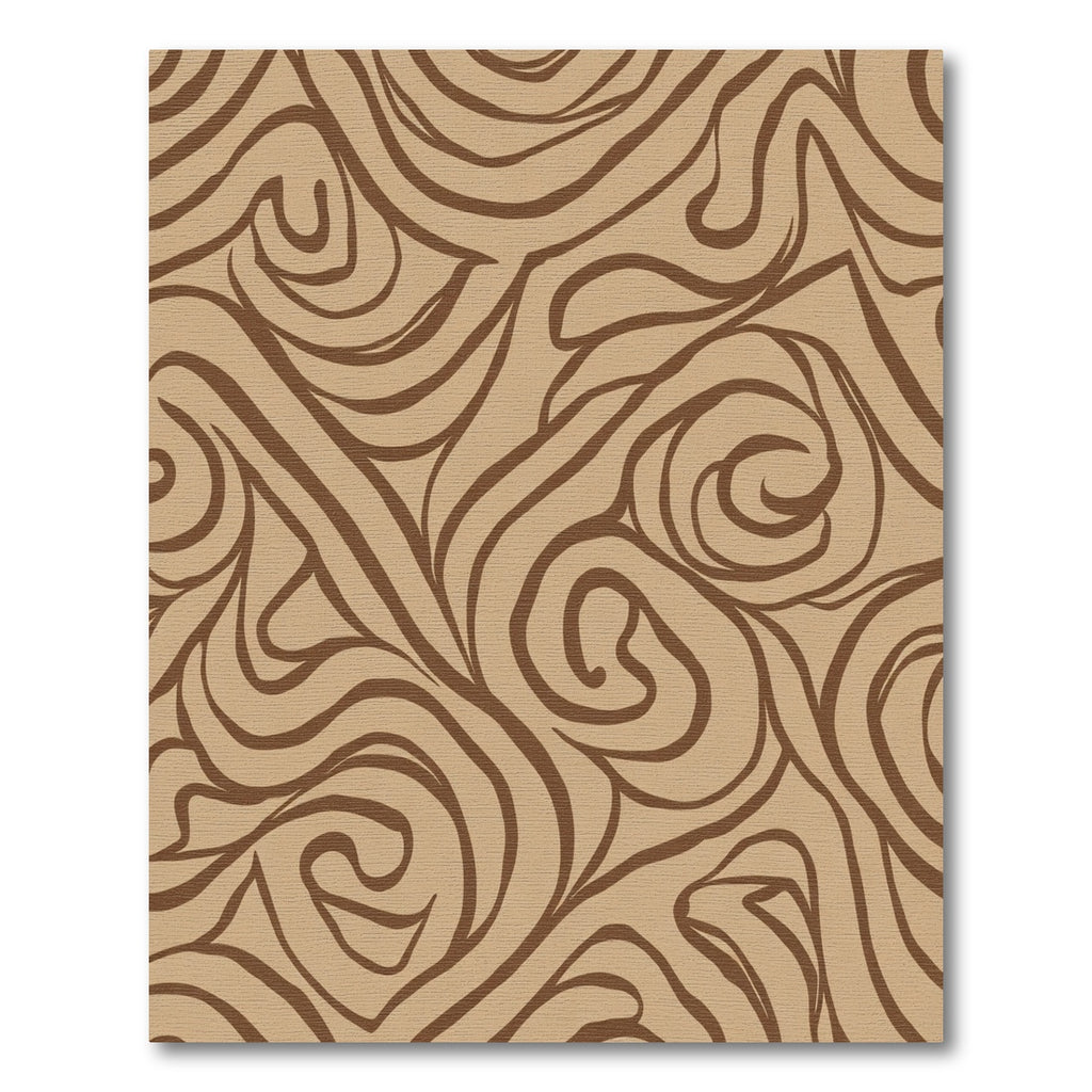 Rustic Brown Swirl Organic Rug