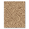 Rustic Brown Swirl Organic Rug