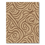 Rustic Brown Swirl Organic Rug