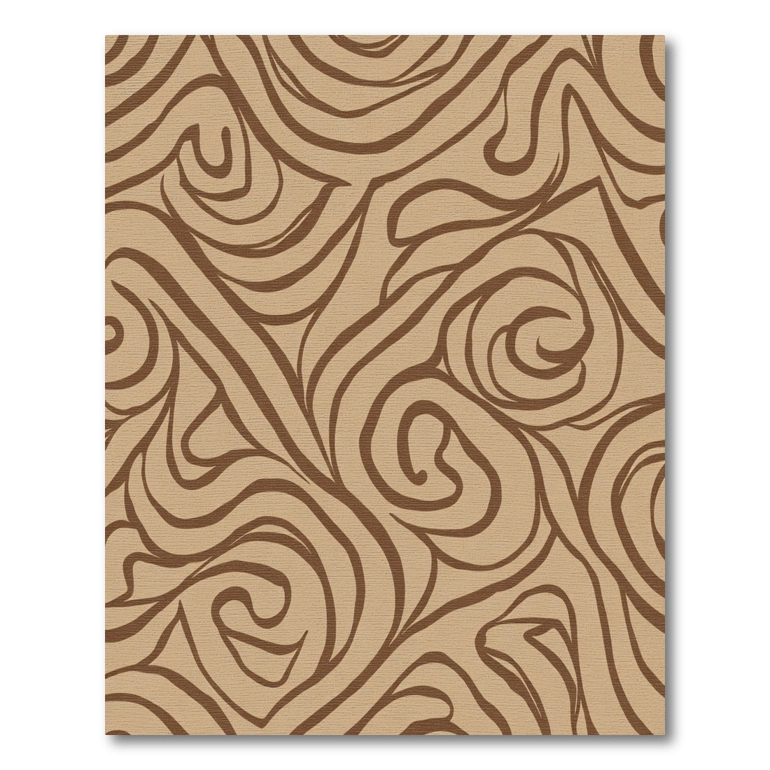 Rustic Brown Swirl Organic Rug