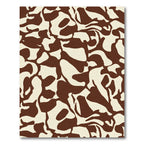 Brown Cream Abstract Amorphous Shapes Rug