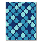Ocean Blues Quatrefoil Pattern Rug