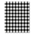 Black White Gingham Checkered Rug