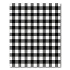 Black White Gingham Checkered Rug