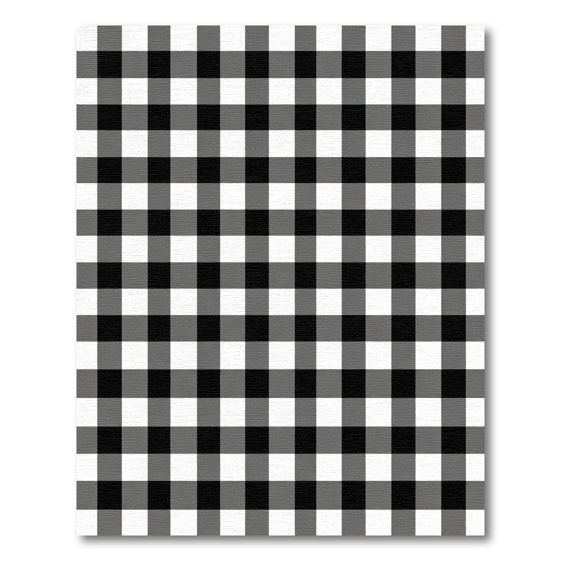 Black White Gingham Checkered Rug
