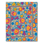 Whimsical Cat Floral Abstract Rug