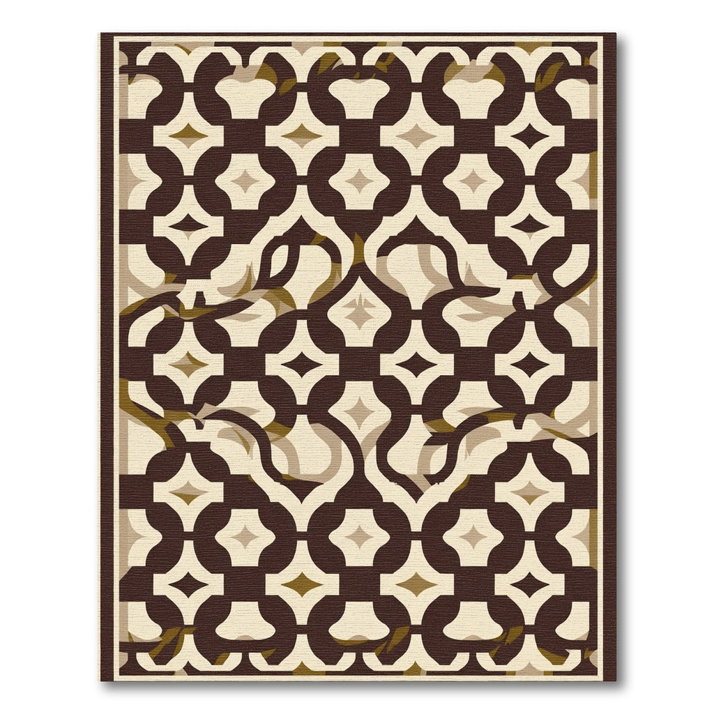 Contemporary Earthy Geometric Arch Rug