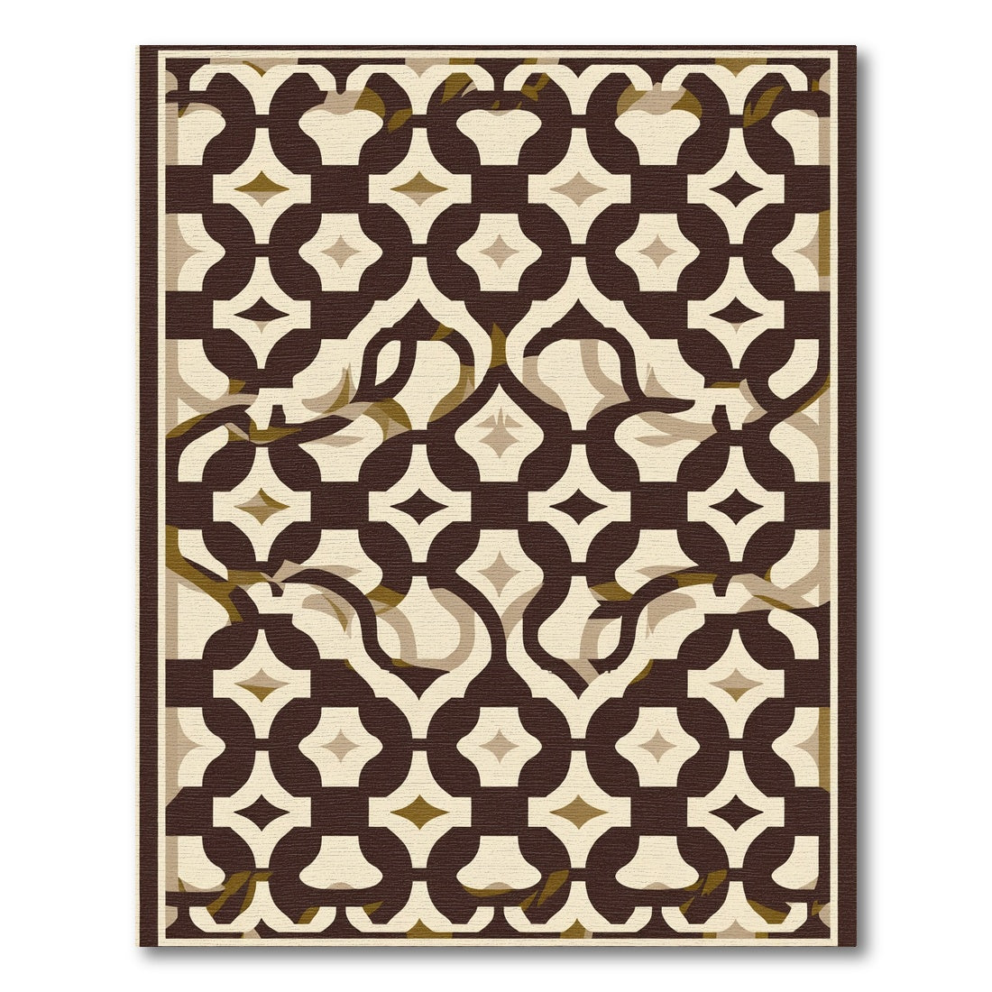 Contemporary Earthy Geometric Arch Rug
